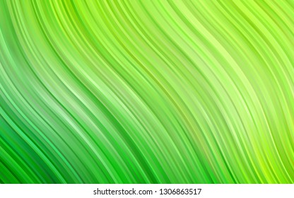 Light Green vector background with bent lines. An elegant bright illustration with gradient. Marble design for your web site.
