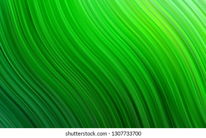 Light Green vector background with bent lines. Geometric illustration in marble style with gradient.  The elegant pattern for brand book.