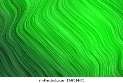Light Green vector background with bent lines. Modern gradient abstract illustration with bandy lines. New composition for your brand book.