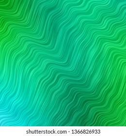 Light Green vector background with bent lines. Bright sample with colorful bent lines, shapes. Template for your UI design.