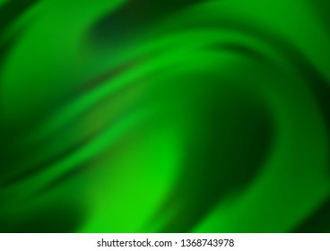 Light Green vector background with bent lines. A vague circumflex abstract illustration with gradient. Pattern for your business design.