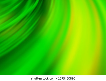 Light Green vector background with bent ribbons. Shining crooked illustration in marble style. Pattern for your business design.