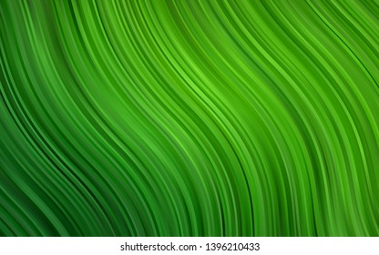 Light Green vector background with bent lines. Shining illustration, which consist of blurred lines, circles. Marble style for your business design.
