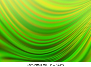 Light Green vector background with bent ribbons. Geometric illustration in marble style with gradient.  A completely new template for your business design.