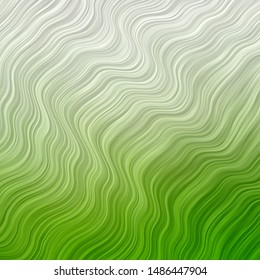 Light Green vector background with bent lines. Colorful illustration with curved lines. Pattern for websites, landing pages.
