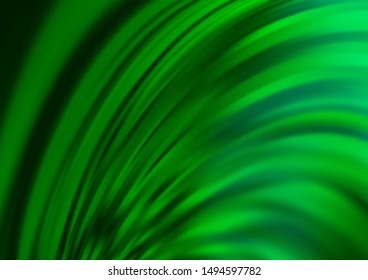 Light Green vector background with bent lines. Blurred geometric sample with gradient bubbles.  Marble style for your business design.