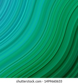 Light Green vector background with bent lines. Bright sample with colorful bent lines, shapes. Best design for your ad, poster, banner.