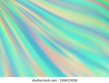Light Green vector background with bent ribbons. A vague circumflex abstract illustration with gradient. Textured wave pattern for backgrounds.