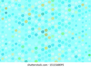 Light Green vector background with bent lines. Creative illustration in halftone style with gradient. Colorful wave pattern for your design.