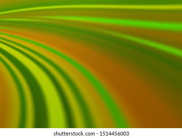 Light Green vector background with bent lines. A sample with blurred bubble shapes. Brand new design for your ads, poster, banner.