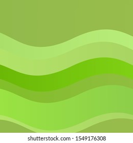 Light Green vector background with bent lines. Abstract illustration with gradient bows. Pattern for booklets, leaflets.