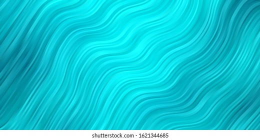 Light Green vector background with bent lines. Gradient illustration in simple style with bows. Template for cellphones.