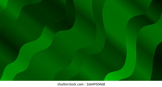 Light Green vector background with bent lines. Colorful illustration in abstract style with bent lines. Pattern for busines booklets, leaflets