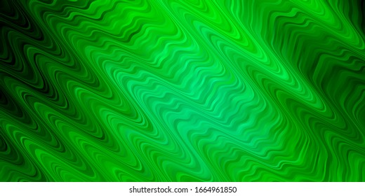 Light Green vector background with bent lines. Colorful illustration in abstract style with bent lines. Pattern for commercials, ads.