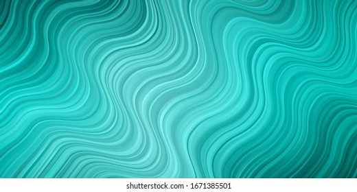 Light Green vector background with bent lines. Illustration in halftone style with gradient curves. Pattern for websites, landing pages.