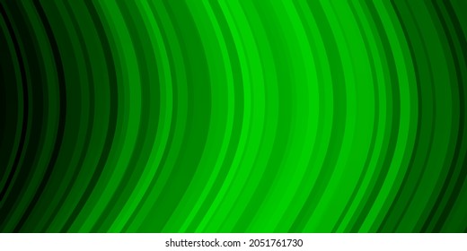 Light Green vector background with bent lines. Abstract gradient illustration with wry lines. Pattern for commercials, ads.