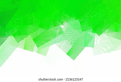 Light Green vector background with bent lines. Colorful gradient illustration in simple style with lines. Brand new design for your ad.