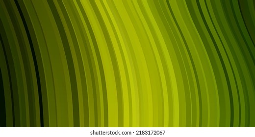 Light Green vector background with bent lines. Abstract illustration with gradient bows. Template for cellphones.