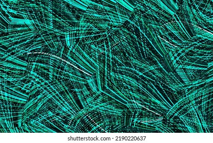 Light Green vector background with bent lines. A shining illustration, which consists of curved lines. Background for cell phone screens.