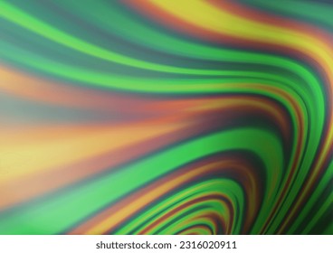 Light Green vector background with bent ribbons. Colorful abstract illustration with gradient lines. The best blurred design for your business.