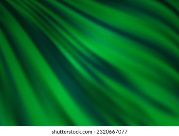 Light Green vector background with bent lines. Blurred geometric sample with gradient bubbles.  Marble design for your web site.