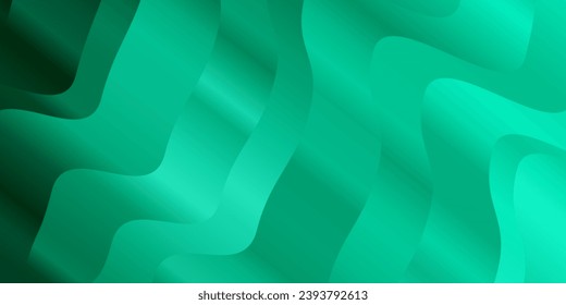 Light Green vector background with bent lines. Bright illustration with gradient circular arcs. Pattern for commercials, ads.