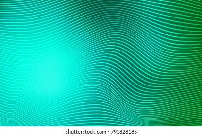 Light Green vector background with bent ribbons. A sample with blurred curved shapes. The polygonal design for your web site.