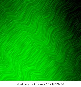 Light Green vector background with bows. Bright illustration with gradient circular arcs. Best design for your ad, poster, banner.