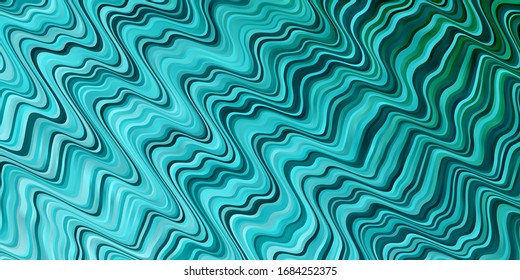 Fondo vectorial verde claro con arcos. Ilustración abstracta colorida con curvas degradadas. Plan para folletos y folletos comerciales