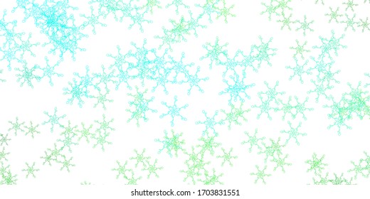 Fondo vectorial verde claro con arcos. Muestra brillante con líneas plegadas y formas coloridas. Plantilla para teléfonos móviles.