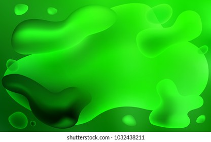 Light Green vector background with bubble shapes. Shining crooked illustration in memphis style. A completely new template for your business design.