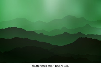 Light Green vector background with bubble shapes. Blurred geometric sample with gradient bubbles.  The elegant pattern for brand book.