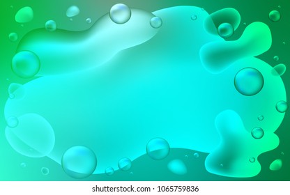 Light Green vector background with bubble shapes. Creative geometric illustration in memphis style with gradient. Pattern for your business design.