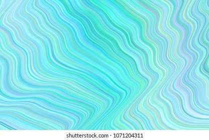 Light Green vector background with bubble shapes. Modern gradient abstract illustration with bandy lines. The elegant pattern for brand book.