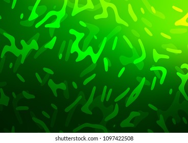 Light Green vector background with bubble shapes. Colorful illustration in abstract marble style with gradient. The template for cell phone backgrounds.