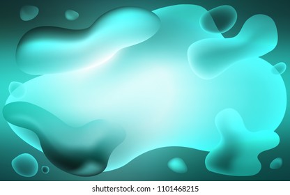 Light Green vector background with bubble shapes. Shining crooked illustration in memphis style. The best blurred design for your business.