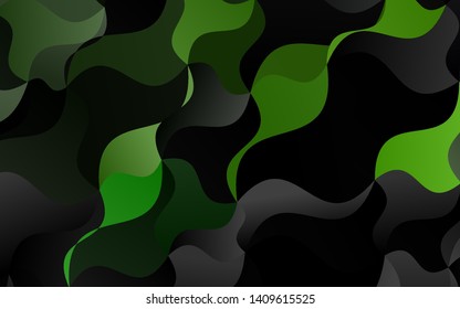 Light Green vector background with bubble shapes. A vague circumflex abstract illustration with gradient. Marble design for your web site.