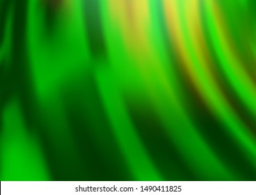 Light Green vector background with bubble shapes. Modern gradient abstract illustration with bandy lines. The best blurred design for your business.