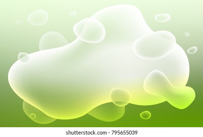 Light Green vector background with bubble shapes. Brand-new colored illustration in memphis style with gradient. The elegant pattern for brand book.