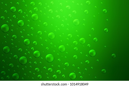 Light Green vector background with bubbles. Modern abstract illustration with colorful water drops. The pattern can be used for beautiful websites.