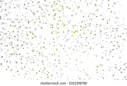 Light Green vector  background with bubbles. Blurred decorative design in abstract style with bubbles. The pattern can be used for beautiful websites.