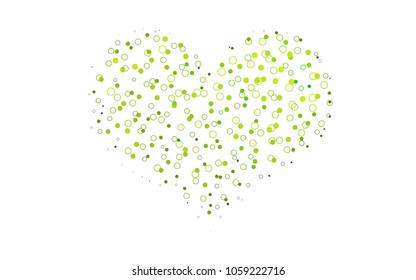 Light Green vector  background with bubbles. Blurred bubbles on abstract background with colorful gradient. New design for ad, poster, banner of your website.