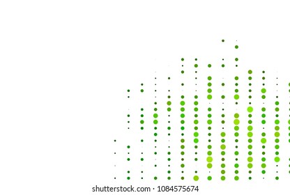 Light Green vector  background with bubbles. Glitter abstract illustration with blurred drops of rain. The pattern can be used for ads, leaflets of liquid.