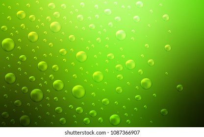 Light Green vector background with bubbles. Beautiful colored illustration with blurred circles in nature style. Beautiful design for your business natural advert.