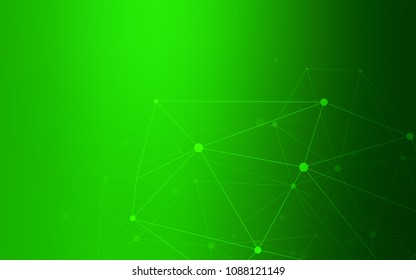 Light Green vector background with bubbles, lines. Illustration with set of colorful abstract circles and lines. Beautiful design for your business advert.