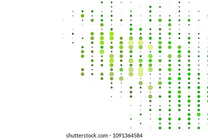Light Green vector  background with bubbles. Blurred bubbles on abstract background with colorful gradient. Beautiful design for your business natural advert.