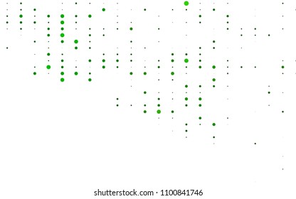 Light Green vector  background with bubbles. Abstract illustration with colored bubbles in nature style. Pattern can be used as texture of water, rain drops.