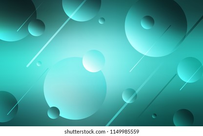 Light Green vector background with bubbles. Glitter abstract illustration with blurred drops of rain. Pattern can be used as texture of wallpapers.