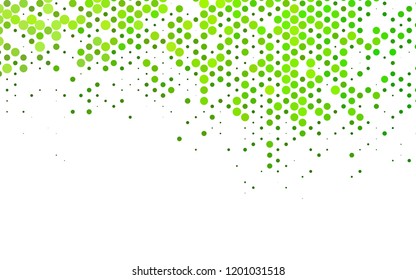 Light Green vector background with bubbles. Colorful illustration with blurred circles in nature style. Design for posters, banners.