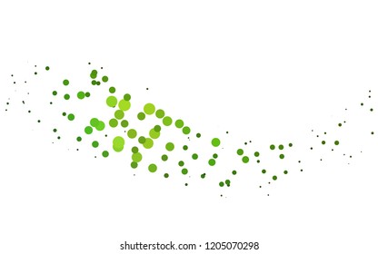 Light Green vector background with bubbles. Glitter abstract illustration with blurred drops of rain. Pattern for ads, booklets.